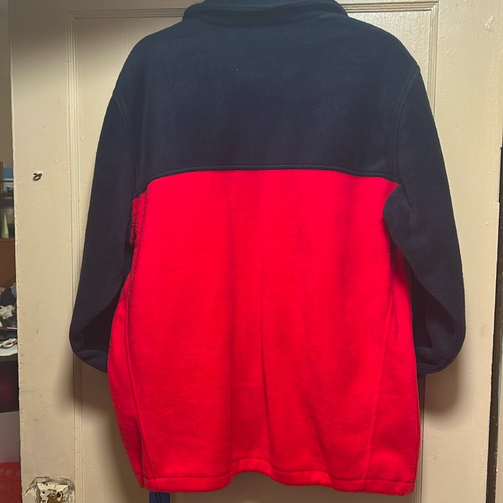 Columbia Steen Mountain Red/Black Zip Up Fleece Jacket sz LARGE Retails $65 - Picture 2 of 4
